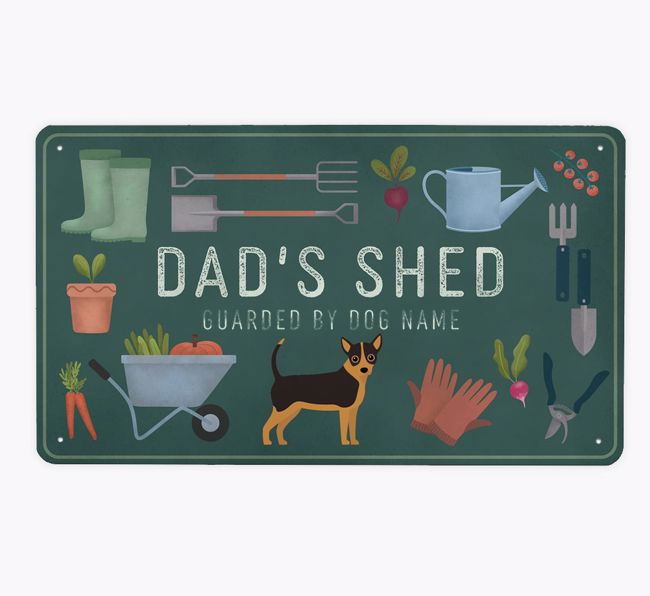 Dad's Shed: Personalised {breedFullName} Metal Garden Sign